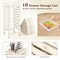 10 Drawer Rolling Storage Cart Organizer with Wheels Plastic Drawers Steel Frame Mobile Utility Cart for Home Office Craft Classroom Storage Use